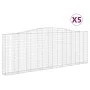 Cestas gaviones 5 uds forma de arco hierro 400x30x140/160 cm de vidaXL, Maceteros y jardineras - Ref: Foro24-3145855, Precio:...