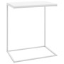 Mesa auxiliar de madera contrachapada blanco 55x35x66 cm en Mesas de centro | Comprar online en Foru.es