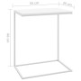 Mesa auxiliar de madera contrachapada blanco 55x35x66 cm en Mesas de centro | Comprar online en Foru.es