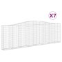 Cestas de gaviones 7 uds forma de arco hierro 400x30x120/140 cm de vidaXL, Maceteros y jardineras - Ref: Foro24-3145844, Prec...