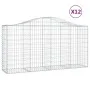 Cestas de gaviones 12 uds forma arco hierro 200x50x100/120 cm de vidaXL, Maceteros y jardineras - Ref: Foro24-3145650, Precio...
