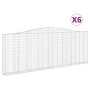 Cestas gaviones 6 uds forma de arco hierro 400x30x140/160 cm de vidaXL, Maceteros y jardineras - Ref: Foro24-3145856, Precio:...