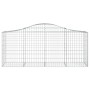 Cestas de gaviones 12 uds forma de arco hierro 200x50x80/100 cm de vidaXL, Maceteros y jardineras - Ref: Foro24-3145629, Prec...