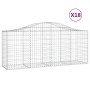 Cestas de gaviones 18 uds forma de arco hierro 200x50x80/100 cm de vidaXL, Maceteros y jardineras - Ref: Foro24-3145633, Prec...