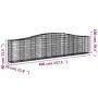 Gabion baskets 5 pcs arc shape iron 400x30x80/100 cm by vidaXL, Pots and planters - Ref: Foro24-3145816, Price: 640,42 €, Dis...
