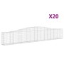 Cestas de gaviones 20 uds forma de arco hierro 400x30x60/80 cm de vidaXL, Maceteros y jardineras - Ref: Foro24-3145810, Preci...
