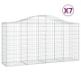 Cestas de gaviones 7 uds forma de arco hierro 200x50x100/120 cm de vidaXL, Maceteros y jardineras - Ref: Foro24-3145645, Prec...