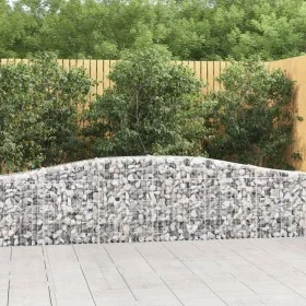Gabion baskets 2 pcs arc shape iron 400x30x60/80 cm by vidaXL, Pots and planters - Ref: Foro24-3145800, Price: 214,69 €, Disc...