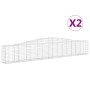 Cestas de gaviones 2 uds forma de arco hierro 400x30x60/80 cm de vidaXL, Maceteros y jardineras - Ref: Foro24-3145800, Precio...