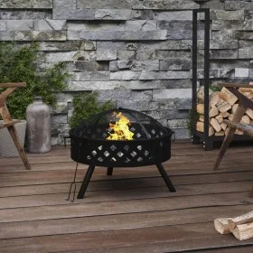 XXL steel brazier with poker 58 cm by vidaXL, Chimneys - Ref: Foro24-360062, Price: 128,19 €, Discount: %