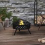 Brasero con atizador acero XXL 58 cm de vidaXL, Chimeneas - Ref: Foro24-360062, Precio: 120,46 €, Descuento: %