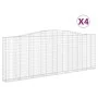 Cestas gaviones 4 uds forma de arco hierro 400x30x140/160 cm de vidaXL, Maceteros y jardineras - Ref: Foro24-3145854, Precio:...