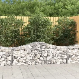 Gabion baskets 2 pcs arch shape iron 200x50x60/80 cm by vidaXL, Pots and planters - Ref: Foro24-3145598, Price: 133,62 €, Dis...