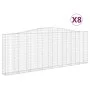 Cestas gaviones 8 uds forma de arco hierro 400x30x140/160 cm de vidaXL, Maceteros y jardineras - Ref: Foro24-3145858, Precio:...
