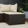 Gartenhocker mit braunem synthetischem Rattankissen von vidaXL, Hocker für den Außenbereich - Ref: Foro24-319756, Preis: 36,8...
