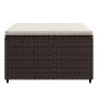 Gartenhocker mit braunem synthetischem Rattankissen von vidaXL, Hocker für den Außenbereich - Ref: Foro24-319756, Preis: 36,8...