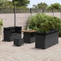 Conjunto de sofá de jardín 8 pcs Negro ratán sintético en Sofás de exterior | Comprar online en Foru.es