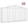Cestas de gaviones 6 uds forma de arco hierro 200x50x100/120 cm de vidaXL, Maceteros y jardineras - Ref: Foro24-3145644, Prec...