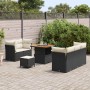 Conjunto de sofá de jardín 8 pcs Negro ratán sintético en Sofás de exterior | Comprar online en Foru.es