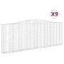 Cestas de gaviones 9 uds forma de arco hierro 400x30x140/160 cm de vidaXL, Maceteros y jardineras - Ref: Foro24-3145859, Prec...