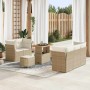 Conjunto de sofá de jardín 8 pcs Beige ratán sintético en Sofás de exterior | Comprar online en Foru.es