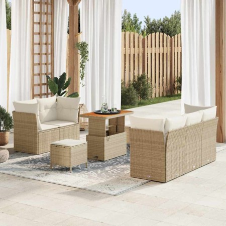 Conjunto de sofá de jardín 8 pcs Beige ratán sintético en Sofás de exterior | Comprar online en Foru.es