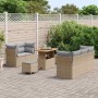 Conjunto de sofá de jardín 8 pcs Beige ratán sintético en Sofás de exterior | Comprar online en Foru.es