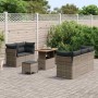 Conjunto de sofá de jardín 8 pcs Gris ratán sintético en Sofás de exterior | Comprar online en Foru.es