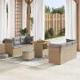 Conjunto de sofá de jardín 9 pcs Beige ratán sintético en Sofás de exterior | Comprar online en Foru.es