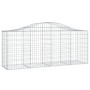 Cestas de gaviones 15 uds forma de arco hierro 200x50x80/100 cm de vidaXL, Maceteros y jardineras - Ref: Foro24-3145632, Prec...