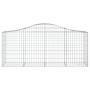 Cestas de gaviones 15 uds forma de arco hierro 200x50x80/100 cm de vidaXL, Maceteros y jardineras - Ref: Foro24-3145632, Prec...