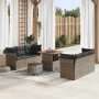 Conjunto de sofá de jardín 9 pcs Gris ratán sintético en Sofás de exterior | Comprar online en Foru.es