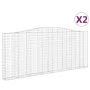 Cestas gaviones 2 uds forma de arco hierro 400x30x160/180 cm de vidaXL, Maceteros y jardineras - Ref: Foro24-3145865, Precio:...