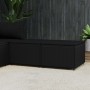 Reposapiés de jardín con cojines 2 uds ratán sintético negro de vidaXL, Otomanas de exterior - Ref: Foro24-319789, Precio: 65...