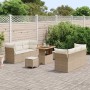 Conjunto de sofá de jardín 9 pcs Beige ratán sintético en Sofás de exterior | Comprar online en Foru.es