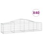 Cestas de gaviones 40 uds forma de arco hierro 200x50x40/60 cm de vidaXL, Maceteros y jardineras - Ref: Foro24-3145595, Preci...