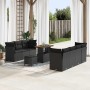 Conjunto de sofá de jardín 10 pcs Negro ratán sintético en Sofás de exterior | Comprar online en Foru.es