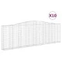 Cestas gaviones 10 uds forma de arco hierro 400x30x120/140 cm de vidaXL, Maceteros y jardineras - Ref: Foro24-3145847, Precio...