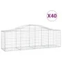 Cestas de gaviones 40 uds forma de arco hierro 200x50x60/80 cm de vidaXL, Maceteros y jardineras - Ref: Foro24-3145616, Preci...