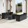 Conjunto de sofás de jardín 11 pcs Negro ratán sintético en Sofás de exterior | Comprar online en Foru.es