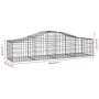 Cestas gaviones 15 uds forma de arco hierro 200x50x40/60 cm de vidaXL, Maceteros y jardineras - Ref: Foro24-3145590, Precio: ...