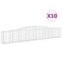 Cestas de gaviones 10 uds forma de arco hierro 400x30x60/80 cm de vidaXL, Maceteros y jardineras - Ref: Foro24-3145808, Preci...