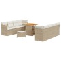Conjunto de sofás de jardín 11 pcs Beige ratán sintético en Sofás de exterior | Comprar online en Foru.es