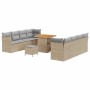 Conjunto de sofás de jardín 11 pcs Beige ratán sintético en Sofás de exterior | Comprar online en Foru.es