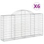 Cestas de gaviones 6 uds forma de arco hierro 200x30x100/120 cm de vidaXL, Maceteros y jardineras - Ref: Foro24-3146114, Prec...