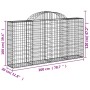 Cestas de gaviones 6 uds forma de arco hierro 200x30x100/120 cm de vidaXL, Maceteros y jardineras - Ref: Foro24-3146114, Prec...