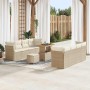 Conjunto de sofás de jardín 11 pcs Beige ratán sintético en Sofás de exterior | Comprar online en Foru.es