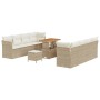 Conjunto de sofás de jardín 11 pcs Beige ratán sintético en Sofás de exterior | Comprar online en Foru.es