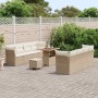Conjunto de sofás de jardín 11 pcs Beige ratán sintético en Sofás de exterior | Comprar online en Foru.es