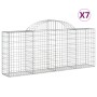 Cestas de gaviones 7 uds forma de arco hierro 200x30x80/100 cm de vidaXL, Maceteros y jardineras - Ref: Foro24-3146094, Preci...